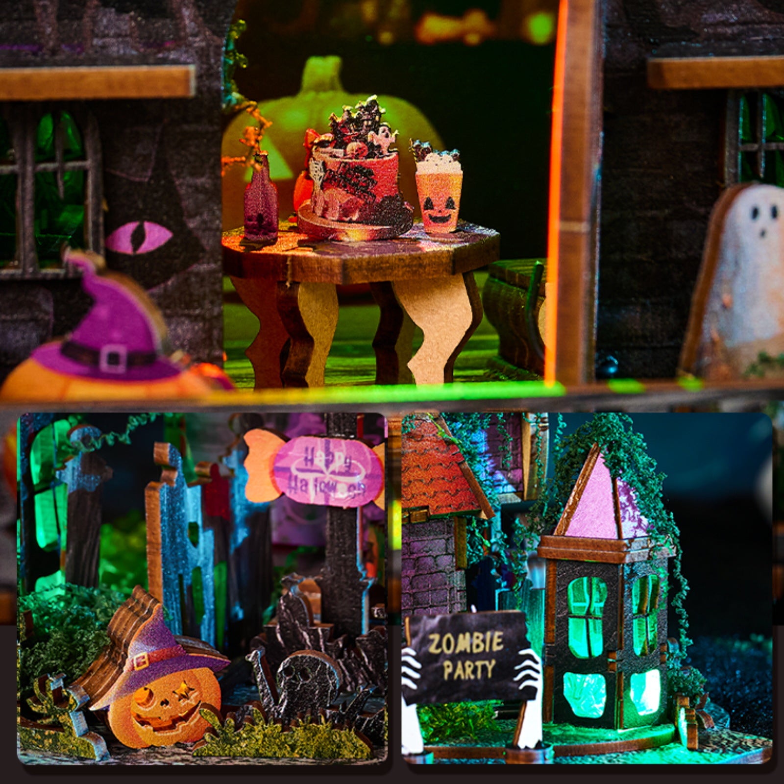 Halloween Night Miniature House