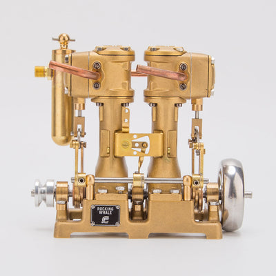 RW-L2 Retro Mini Inline 2 Cylinder Steam Engine Model for 70-130cm Steamship
