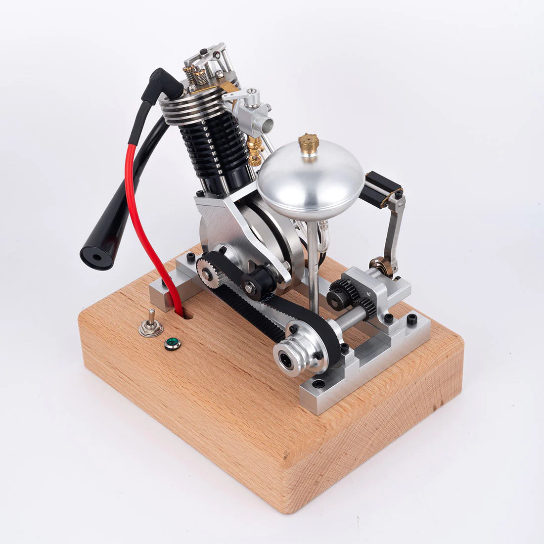 Hoglet V1 Single-Cylinder 4-Stroke Gasoline Realistic Motorcycle Internal Combustion Engine with Kick Start