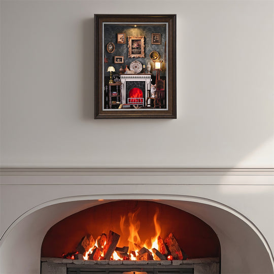 Fireplace frame Book Nook