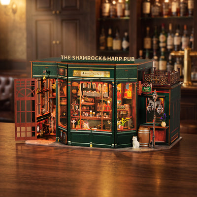 Shamrock & Harp Pub DIY Miniature Dollhouse