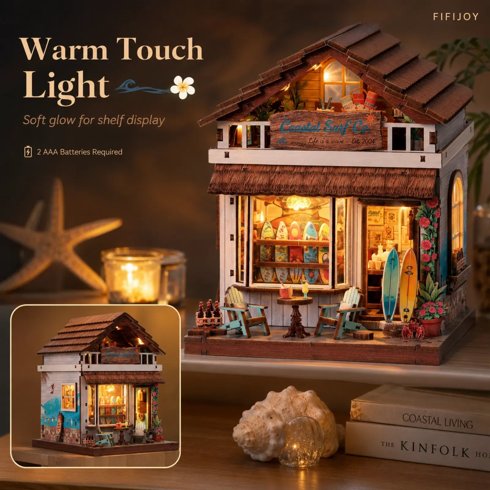 Seaside Surf Shop DIY Miniature House