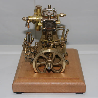 3.7CC Mini Retro Vertical Double-cylinder Reciprocating Double-acting Engine Model