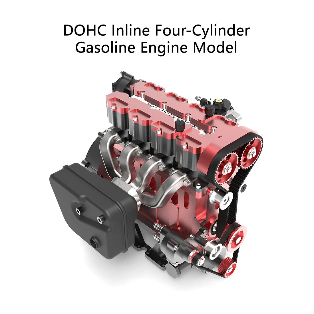 L4 Engine GS-L4 36cc DOHC Inline 4 Cylinder 4 Stroke Water-Cooled L4 RC Gasoline Engine Model that Works - Speed Up to 12,000rpm
