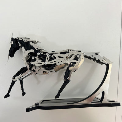 Mini Kinetic Running Black Horse Mechanical 3D Metal Puzzle