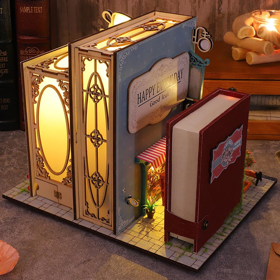 Coffee Book Street DIY Miniature Dollhouse