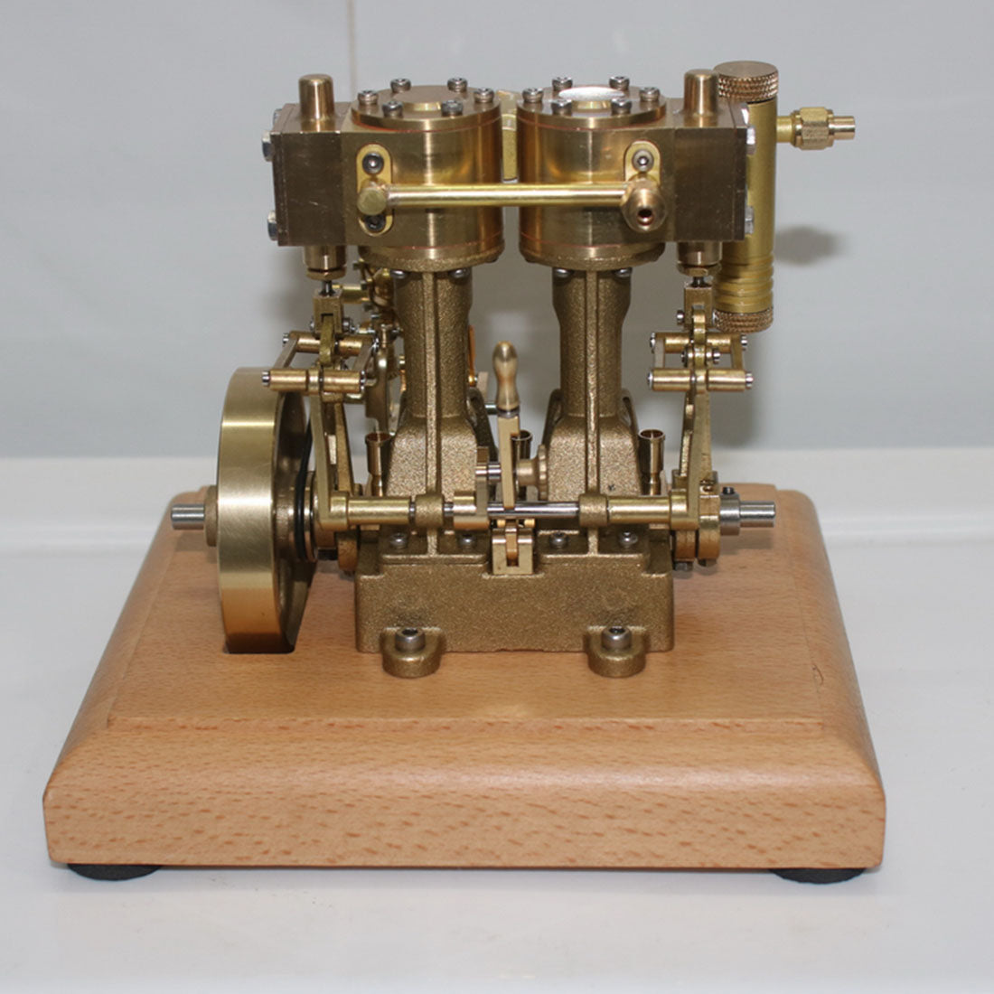 3.7CC Mini Retro Vertical Double-cylinder Reciprocating Double-acting Engine Model
