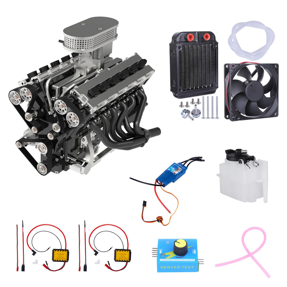 V12 Engine GS-V12 72CC DOHC 4-Stroke 12-Cylinder 48-Valve Water-Cooled Electric Start Gasoline Engine Model - V12 Engine Model That Works