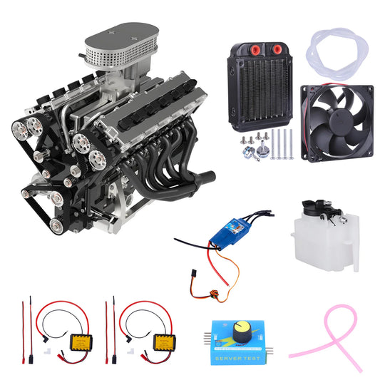 V12 Engine GS-V12 72CC DOHC 4-Stroke 12-Cylinder 48-Valve Water-Cooled Electric Start Gasoline Engine Model - V12 Engine Model That Works