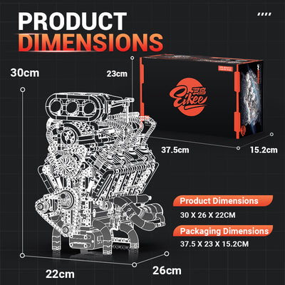 V8 Engine 3D Plastic Model