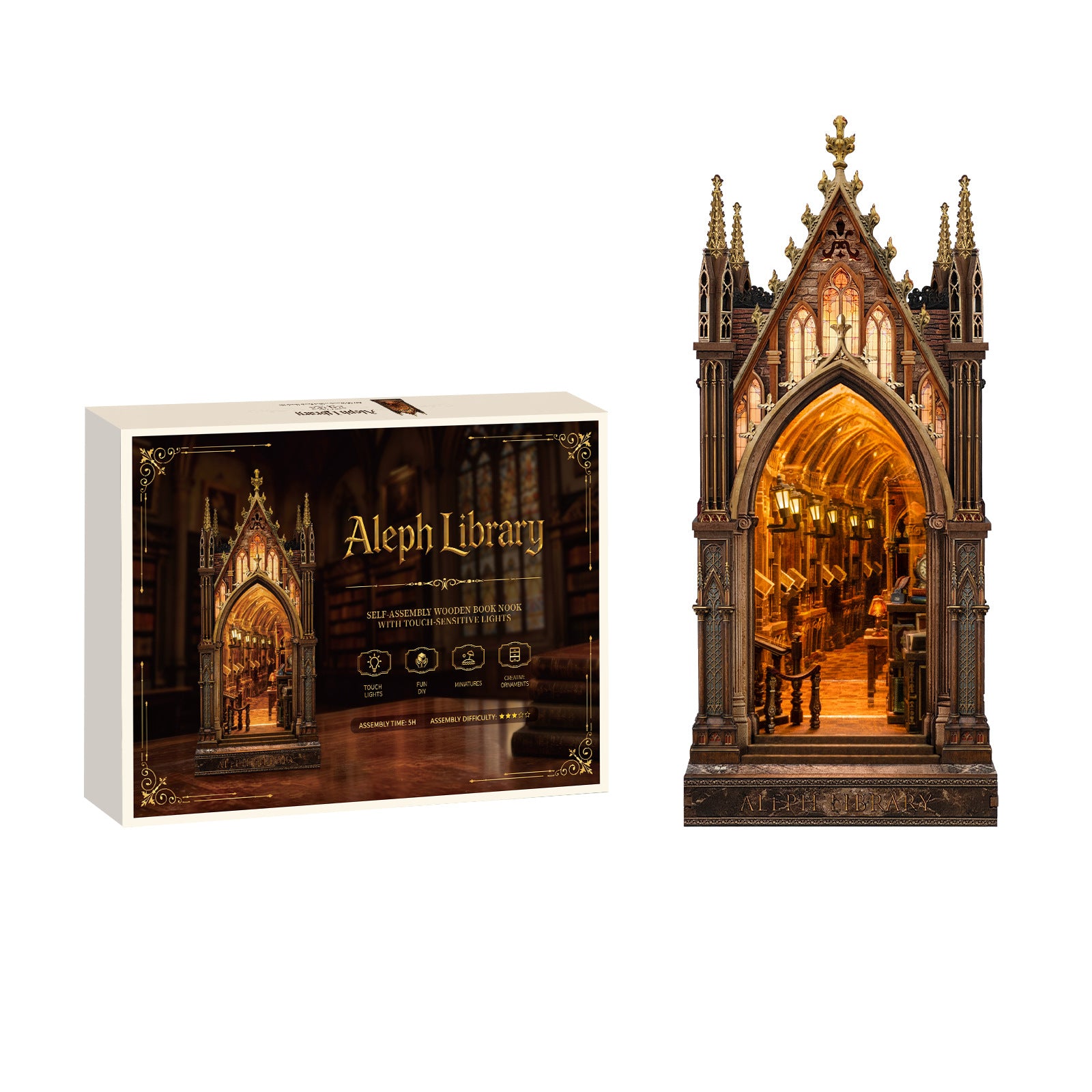 Aleph Library 3D Wooden Puzzle