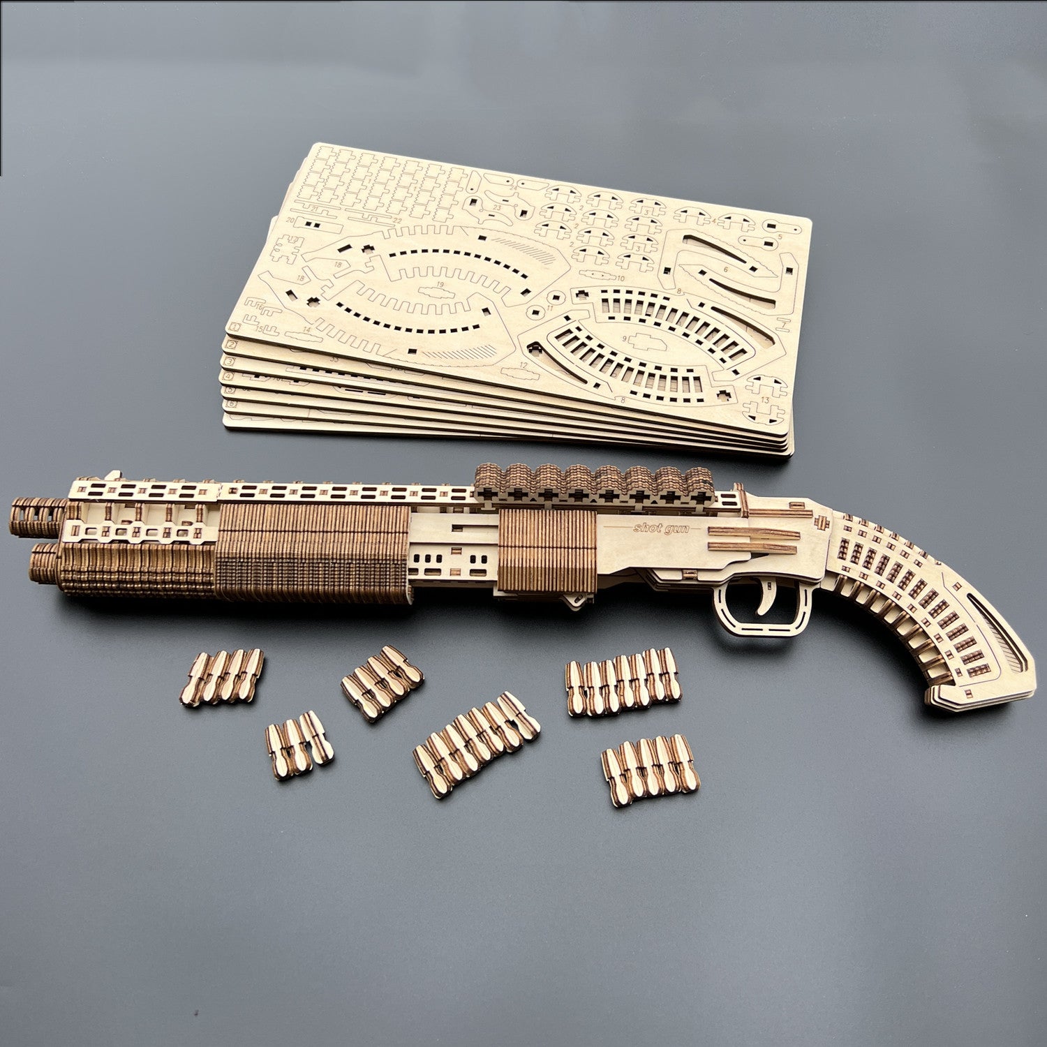 SG-12 Shotgun 3D Wooden Puzzle