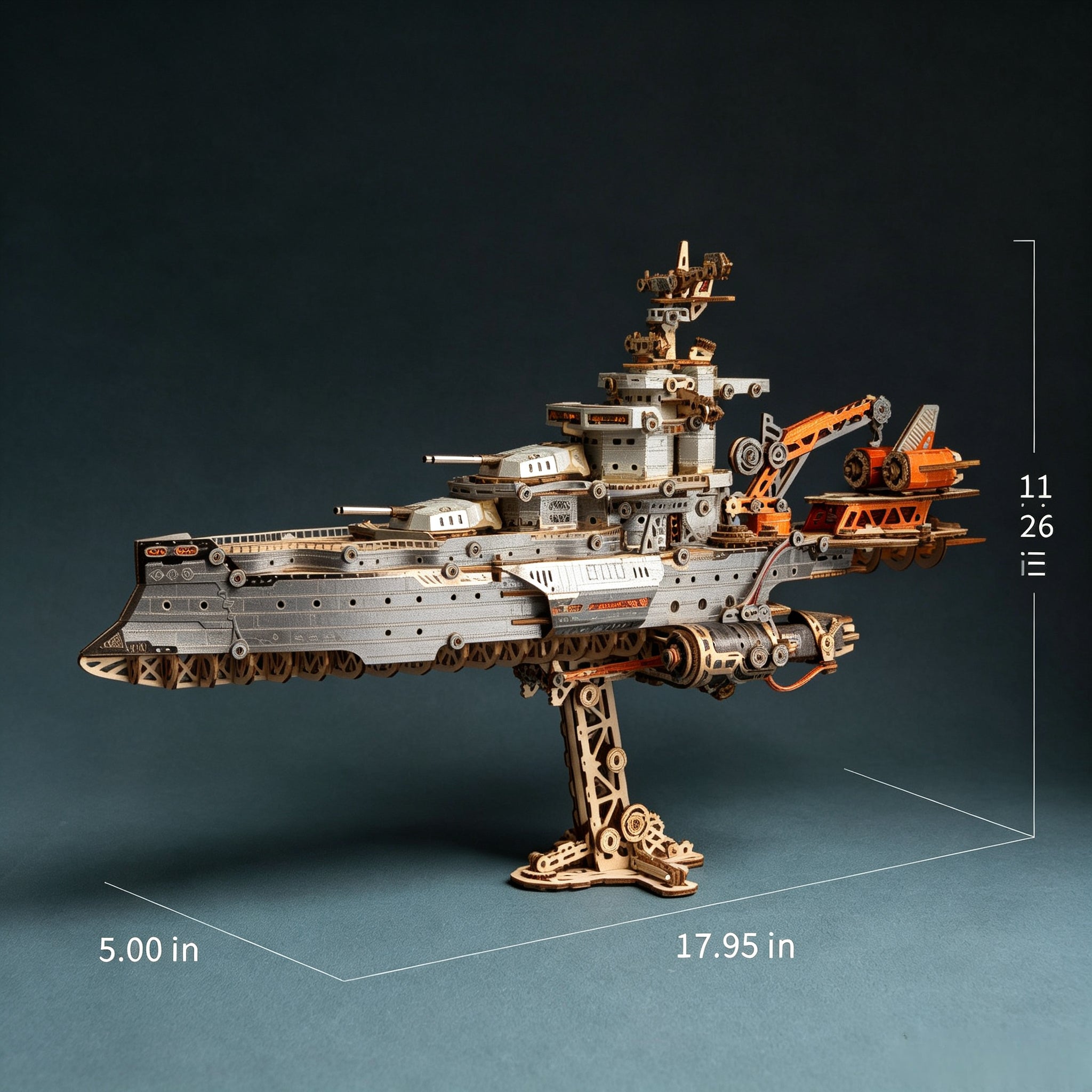 Space Warship 3D Wooden Puzzle