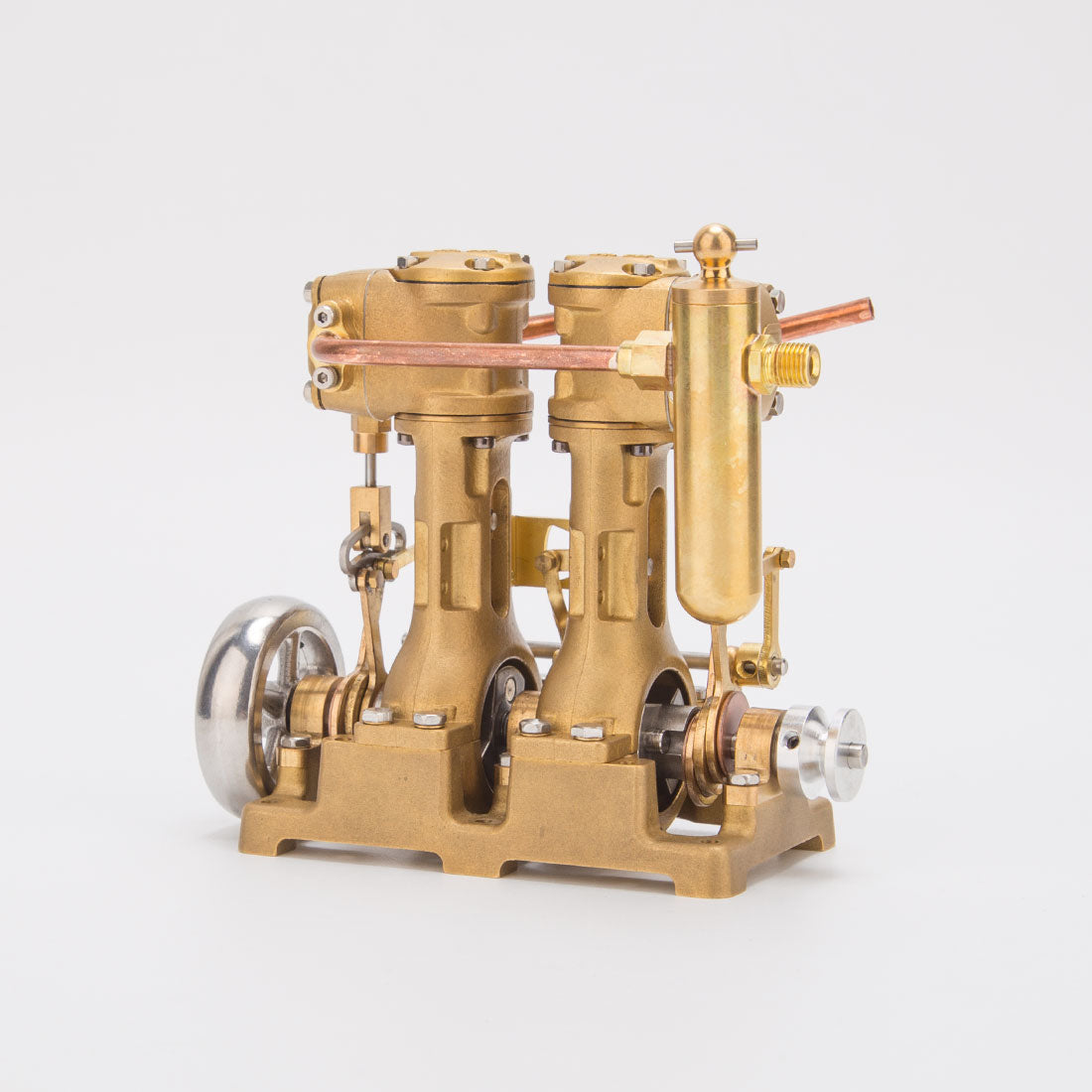 RW-L2 Retro Mini Inline 2 Cylinder Steam Engine Model for 70-130cm Steamship