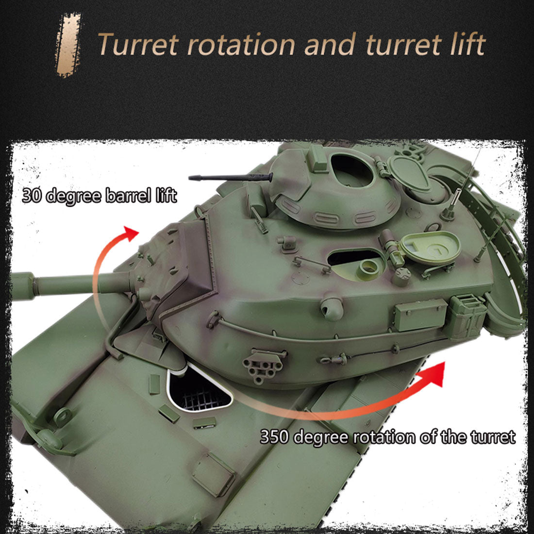 1/16 2.4G RC Tank American M60A3 Main Battle Tank Model Vehicle
