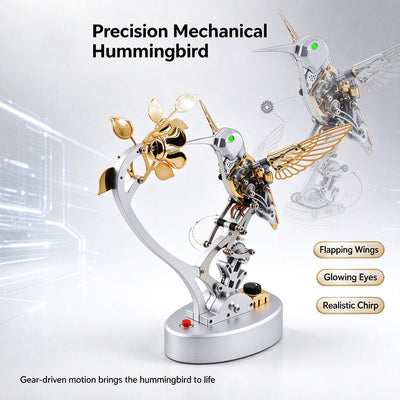 Mechanical Hummingbird Model Steampunk DIY Metal Assembly Kit
