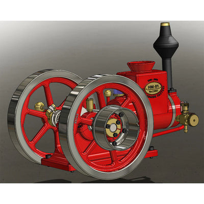 HM-01 7cc Antique Hit and Miss Engine 4-stroke Stationary Engine Horizontal IC Engine Model That Works