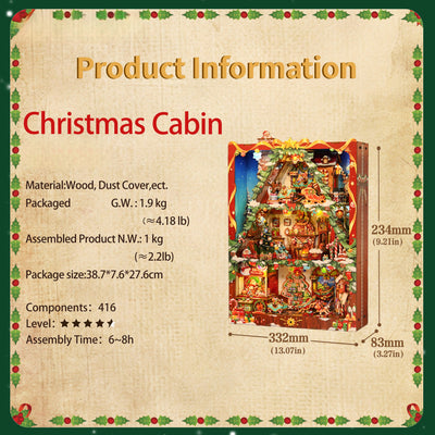 Christmas Cabin 3D Wooden Puzzle