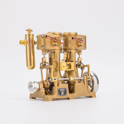 RW-L2 Retro Mini Inline 2 Cylinder Steam Engine Model for 70-130cm Steamship