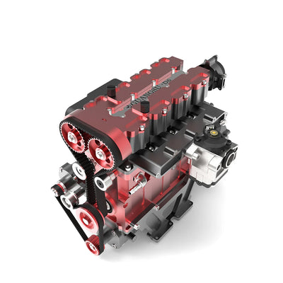 L4 Engine GS-L4 36cc DOHC Inline 4 Cylinder 4 Stroke Water-Cooled L4 RC Gasoline Engine Model that Works - Speed Up to 12,000rpm