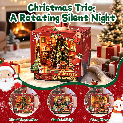 Christmas Triple Scene DIY Miniature House