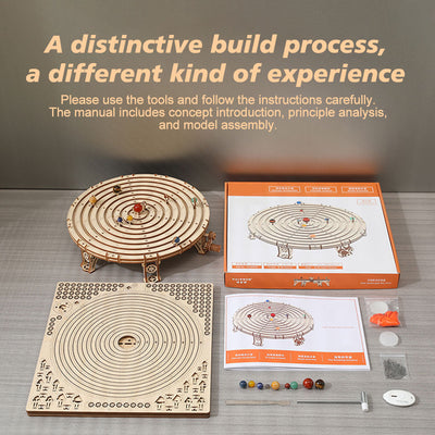 Mechanical Orrery Solar System 3D Wooden Kit