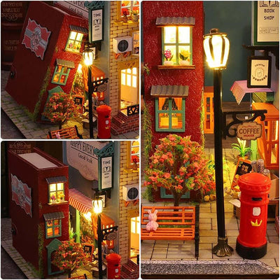 Coffee Book Street DIY Miniature Dollhouse