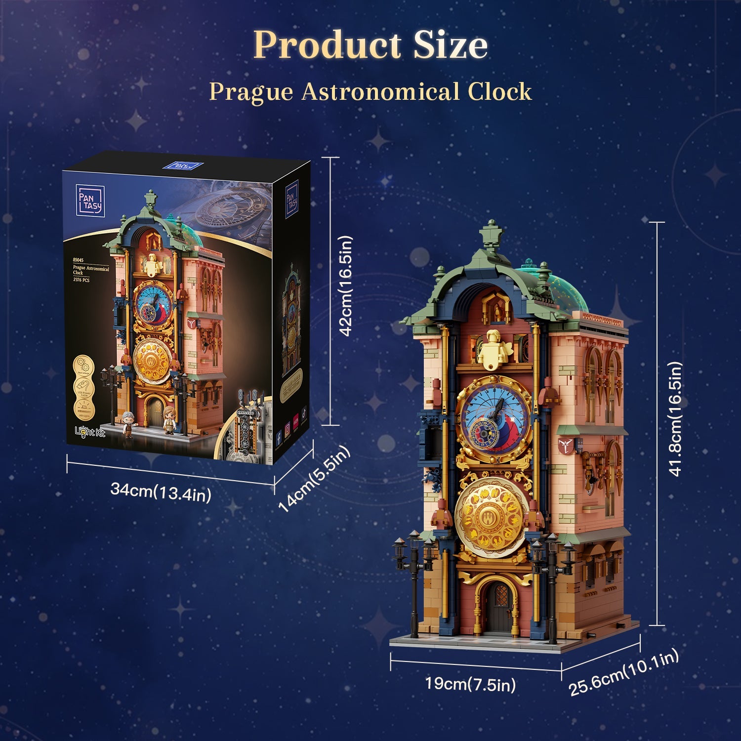 Prague Astronomical Clock Building Bricks