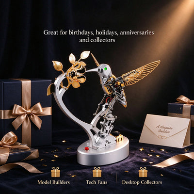 Mechanical Hummingbird Model Steampunk DIY Metal Assembly Kit