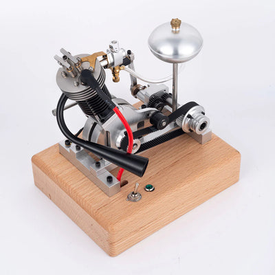 Hoglet V1 Single-Cylinder 4-Stroke Gasoline Realistic Motorcycle Internal Combustion Engine with Kick Start