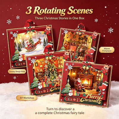 Christmas Triple Scene DIY Miniature House