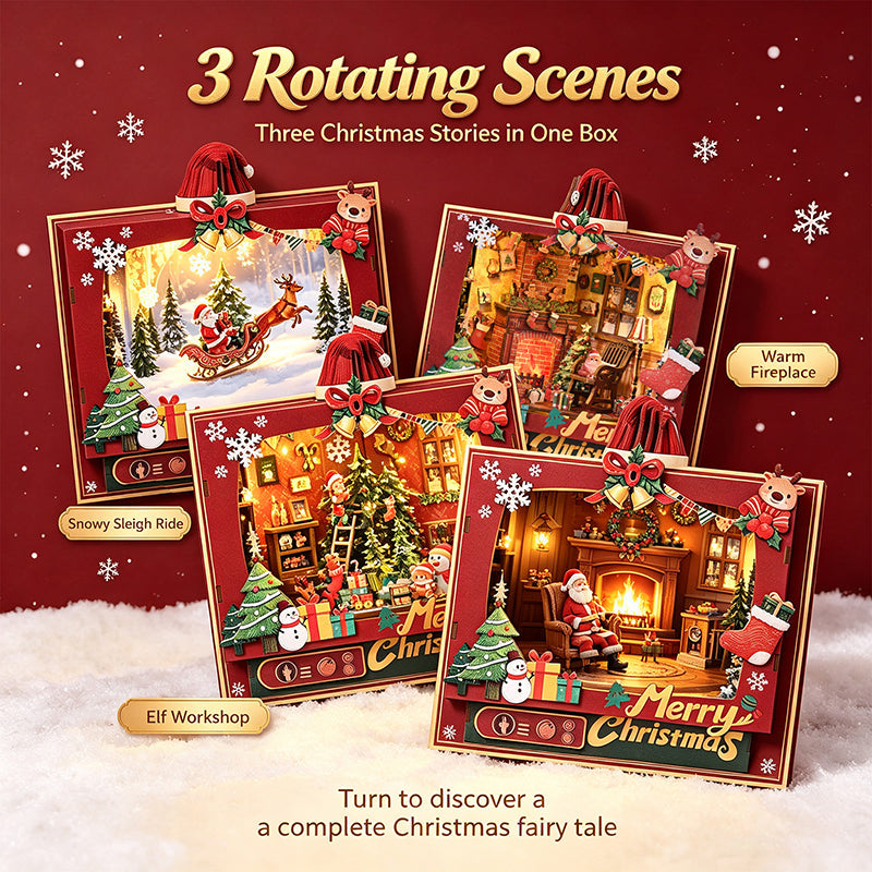 Christmas Triple Scene DIY Miniature House