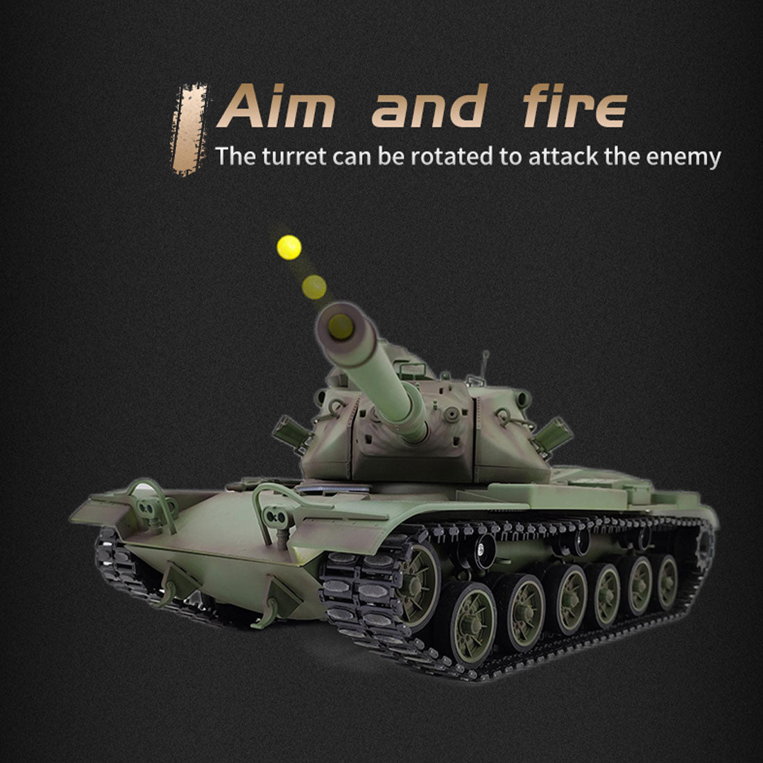 1/16 2.4G RC Tank American M60A3 Main Battle Tank Model Vehicle