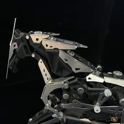 Mini Kinetic Running Black Horse Mechanical 3D Metal Puzzle