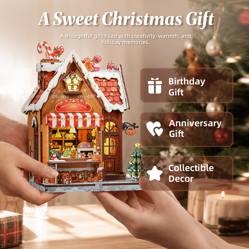 Christmas Gingerbread Cottage DIY Miniature House