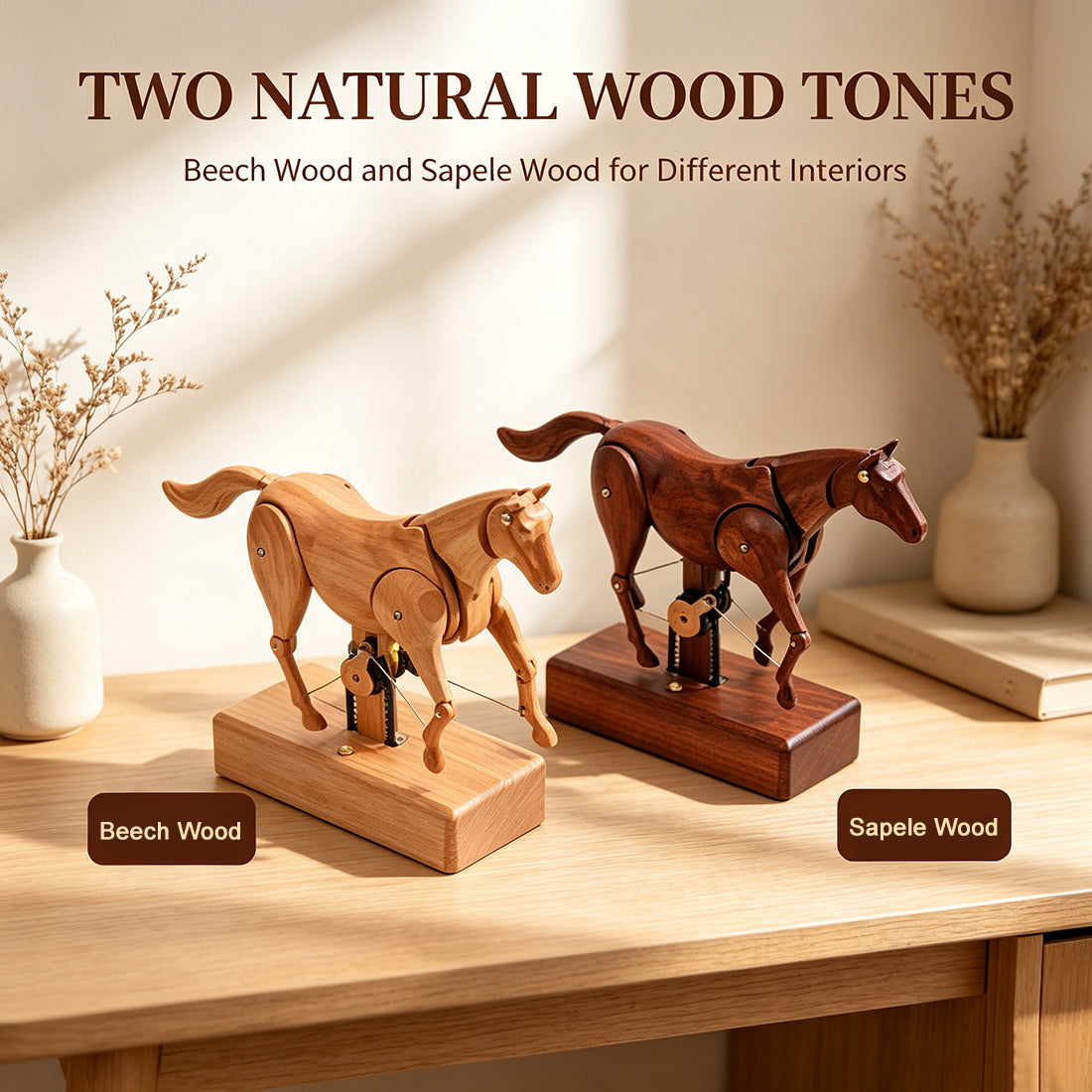 Mechanical Automaton Handcrafted Dynamic Horse Model