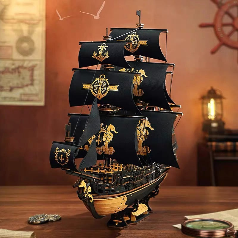 Seahorse 3D Wooden Ship