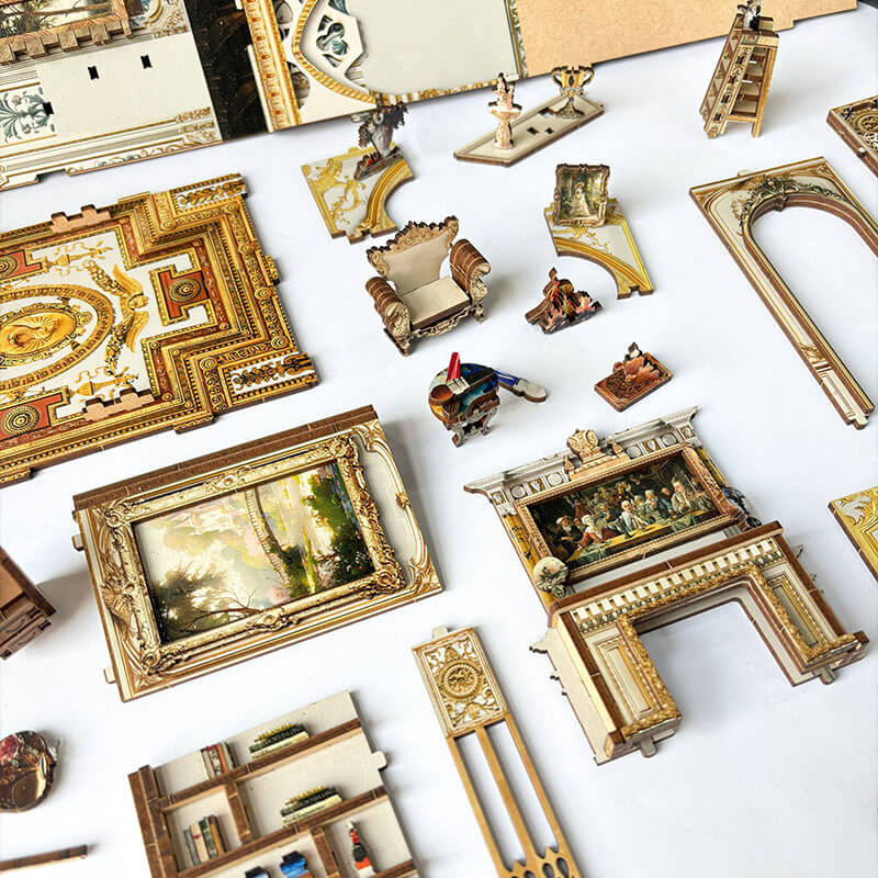 Baroque Dreams DIY Wooden Book Nook Shelf Insert