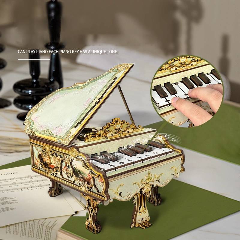 Vintage Piano 3D Wooden Puzzle