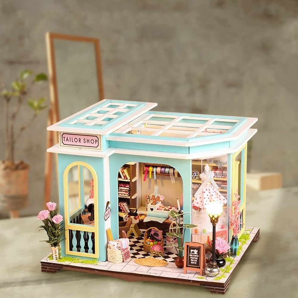 Tailor Shop DIY Miniature House Dollhouse Kit