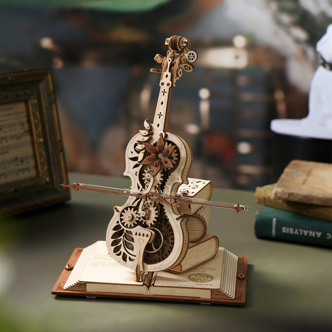 Magic Cello Music Box 3D Wooden Puzzle