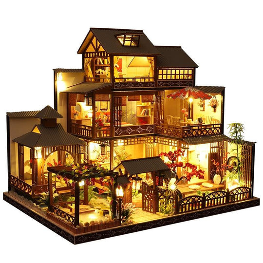 Spring Courtyard DIY Miniature Dollhouse Kit