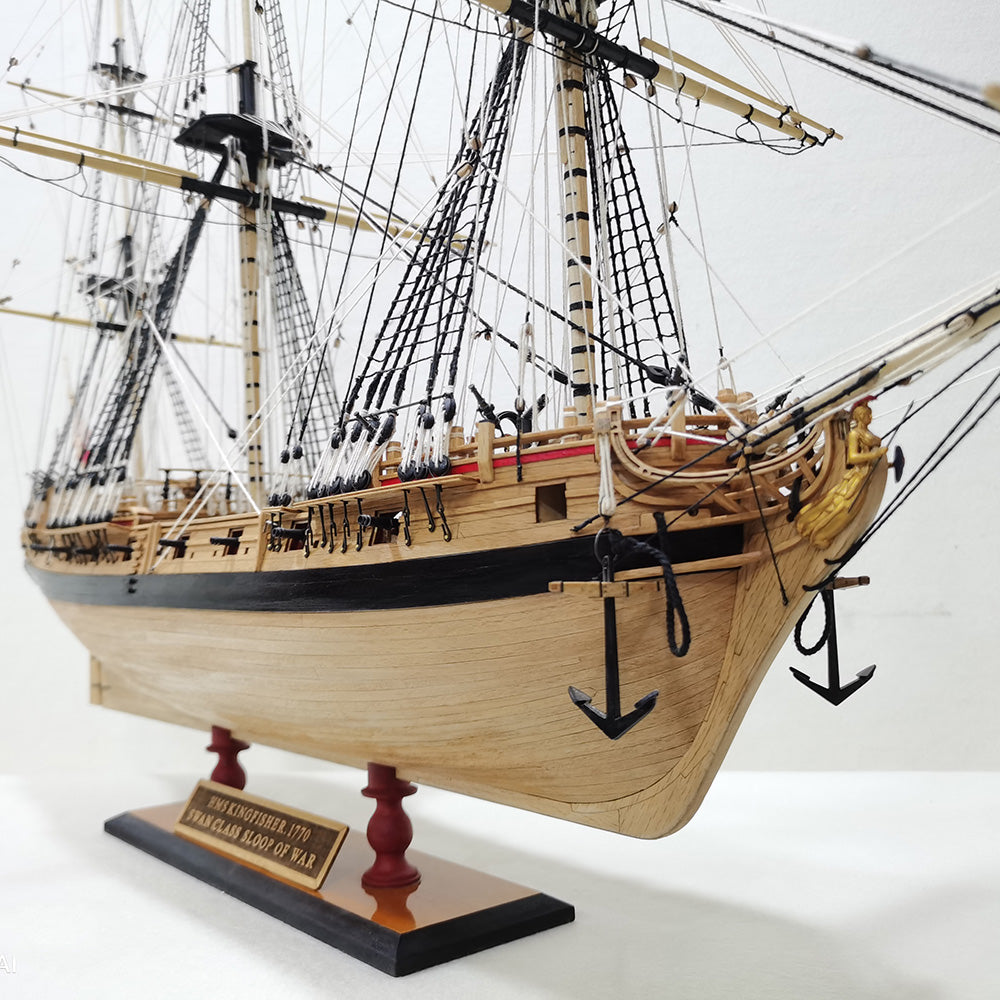 1/60 HMS Kingsfisher 1804 Wooden Ship Model