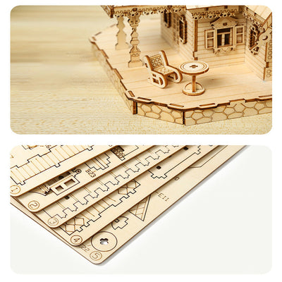 Retro Villa 3D Wooden Puzzle