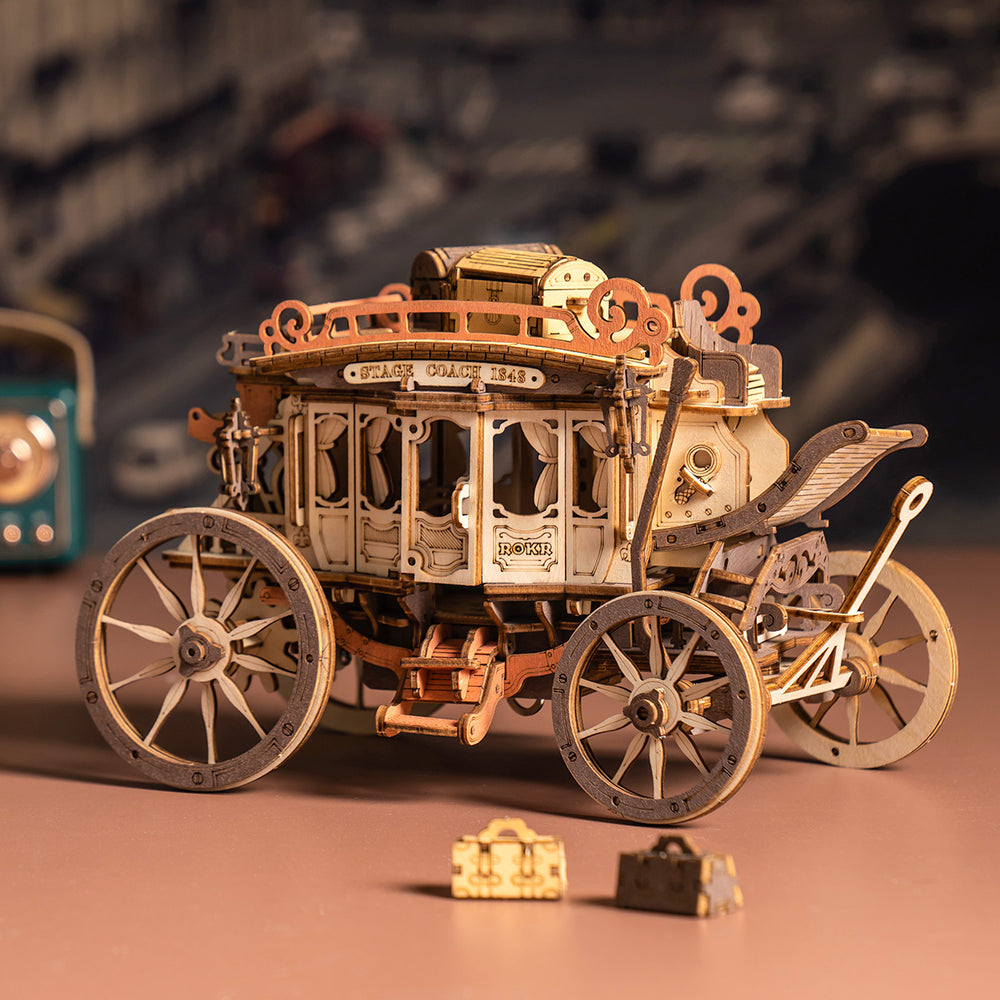 Stagecoach Music Box 3D Wooden Puzzle