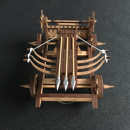 Three-bow Bed Crossbow 3D Wooden Chariot Puzzle