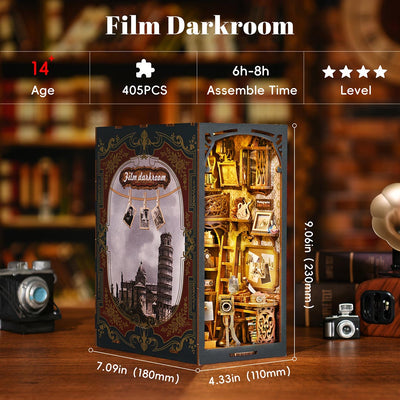 Film Darkroom Wooden Book Nook