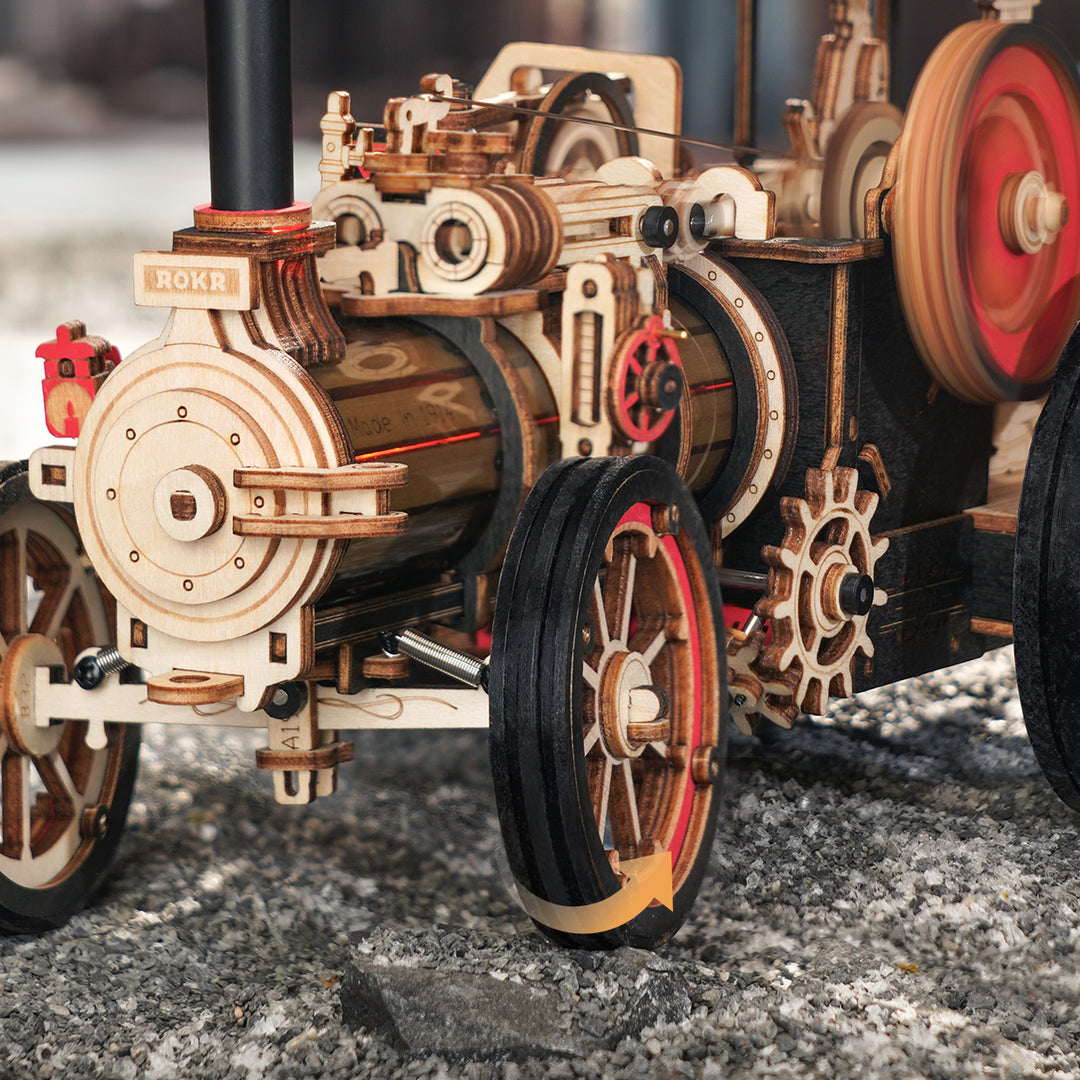 Steam Engine Mechanical 3D Wooden Puzzle