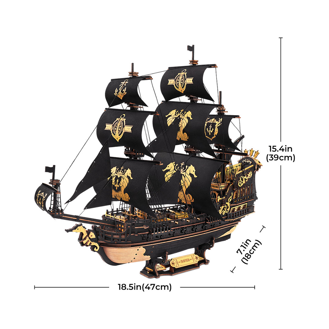 Seahorse 3D Wooden Ship