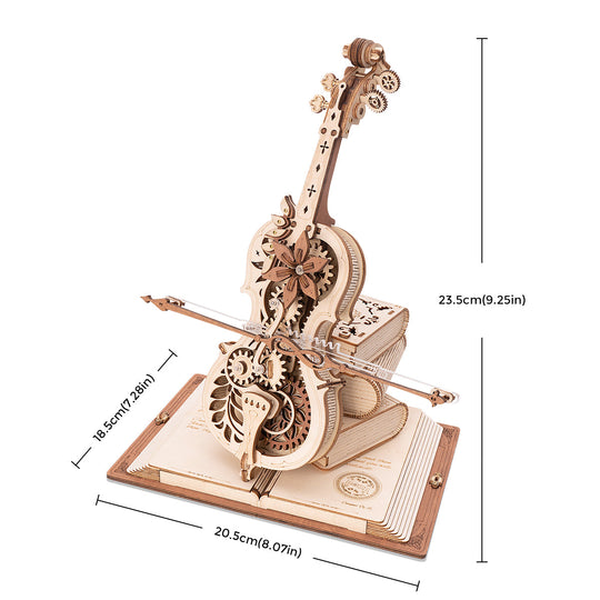 Magic Cello Music Box 3D Wooden Puzzle